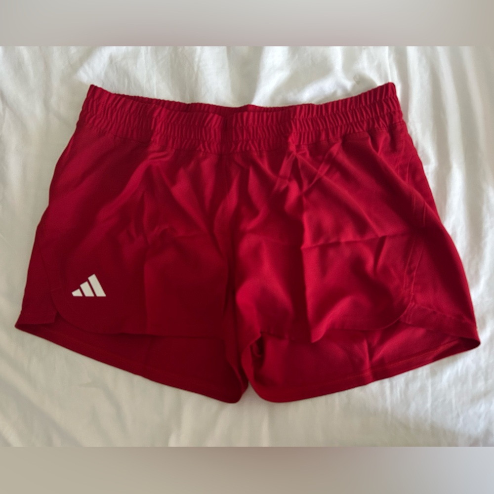 Adidas Women's Bold Red Athletic Shorts L 3inch